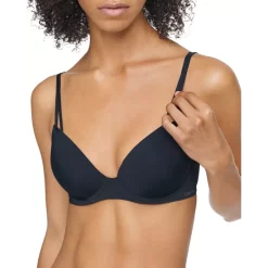 Flash Sale 🤩 Calvin Klein Seductive Comfort Lift Underwire Demi Bra Black 🌟