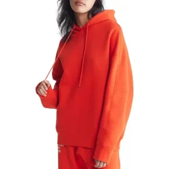 Discount โจ Calvin Klein Standards Flyer Graphic Back Fleece Hoodie Bronzed Orange ๐งจ