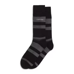 Deals ✔️ Calvin Klein Striped Crew 🧦 Socks Black 🥰