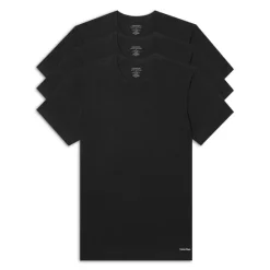 Promo ✨ Calvin Klein Short-Sleeve Crewneck Tee - Pack Of 3 Black 🛒