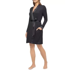 Outlet ๐คฉ Calvin Klein Satin Trim Robe Black ๐