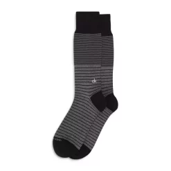 Best Pirce ✨ Calvin Klein Cotton Blend Color Blocked Stripe 👗 Dress 🧦 Socks Black 😀