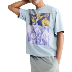 Top 10 😍 Calvin Klein Standards Photo Collage Graphic Tee Dove Blue 🔔