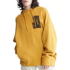 Cheap 😀 Calvin Klein Standards Lone Boxer Graphic Fleece Hoodie Honey 🎉
