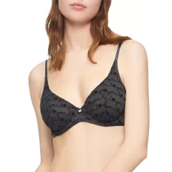Budget ⌛ Calvin Klein I Love You Unlined Demi Balconette Bra Black 👍