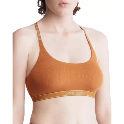 Outlet 🤩 Calvin Klein Pure Ribbed Unlined Bralette Caramel Brown ❤️ -Outlet Calvin Klein Store unnamed file 1401