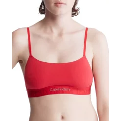 Best Sale ❤️ Calvin Klein Embossed Icon Holiday Cotton Unlined Bralette Exact 🔔