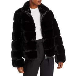 Best Sale 🔔 Calvin Klein Faux Fur Jacket Black 🔔