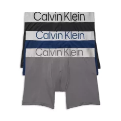 Wholesale 🤩 Calvin Klein Steel Low Rise Micro Trunks, Pack Of 3 Red Grape Storm Cloud Blue Shadow 🤩