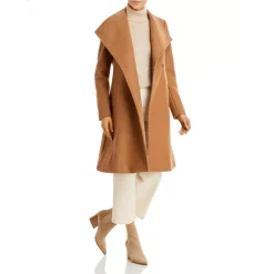 Buy 🎁 Calvin Klein Stand Collar 🧥 Coat Dark Camel 😉