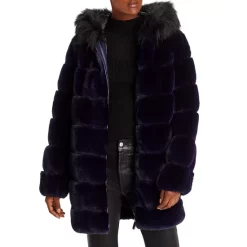 Cheapest 👍 Calvin Klein Faux Fur Jacket Navy ⌛