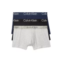 New 🥰 Calvin Klein Ultra Soft Modern Trunks, Pack Of 3 Gray/black/blue ⌛