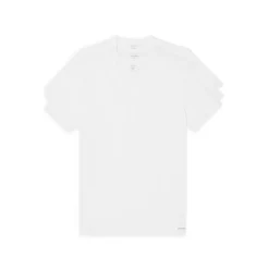 Deals 💯 Calvin Klein Cotton Stretch Moisture Wicking V Neck Tees, Pack Of 3 White 🔥 -Outlet Calvin Klein Store unnamed file 307