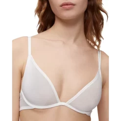 Best Pirce 🎁 Calvin Klein Sheer Marquisette Unlined Plunge Bra Black 🔥 -Outlet Calvin Klein Store unnamed file 323