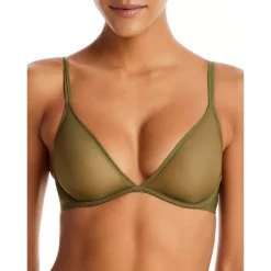 Best Pirce 🎁 Calvin Klein Sheer Marquisette Unlined Plunge Bra Black 🔥 -Outlet Calvin Klein Store unnamed file 326