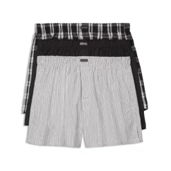 New ⌛ Calvin Klein Traditional Boxers, Pack Of 3 Gray/black 🥰