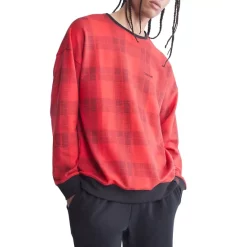 Hot Sale 🧨 Calvin Klein Modern Holiday Textured Plaid Crewneck Sweatshirt 🧨 -Outlet Calvin Klein Store unnamed file 393