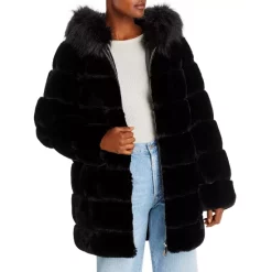 Cheap ⭐ Calvin Klein Faux Fur Jacket Black 🎉
