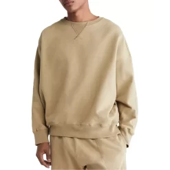 Cheap ✨ Calvin Klein Standards Cotton Blend Fleece Relaxed Fit Crewneck Sweatshirt Nettle 🌟 -Outlet Calvin Klein Store unnamed file 422