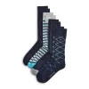 Hot Sale ❤️ Calvin Klein Assorted Crew 🧦 Socks, Pack Of 4 Dark Demin Heather 🎁