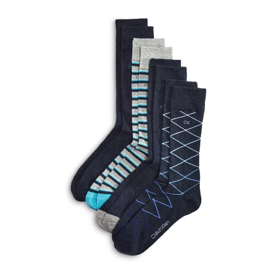 Hot Sale โค๏ธ Calvin Klein Assorted Crew ๐งฆ Socks, Pack Of 4 Dark Demin Heather ๐ 1 Hot Sale โค๏ธ Calvin Klein Assorted Crew ๐งฆ Socks, Pack Of 4 Dark Demin Heather ๐
