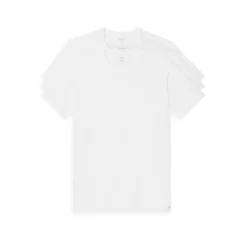 Flash Sale ✔️ Calvin Klein Cotton Stretch Moisture Wicking Crewneck Tees, Pack Of 3 White ✨