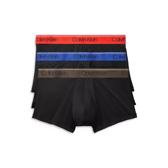 Wholesale 🎁 Calvin Klein Microfiber Stretch Wicking Low Rise Trunks, Pack Of 3 Black 🥰 4 Wholesale 🎁 Calvin Klein Microfiber Stretch Wicking Low Rise Trunks, Pack Of 3 Black 🥰 - Image 4