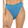 Best Sale 🧨 Calvin Klein Pure Ribbed High Leg 👙 Bikini Tapestry Teal 😉