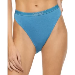 Best Sale ๐งจ Calvin Klein Pure Ribbed High Leg ๐ Bikini Tapestry Teal ๐