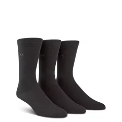 Hot Sale 😉 Calvin Klein Men's Combed Flat Knit Sock, Pack Of 3 Black ⭐
