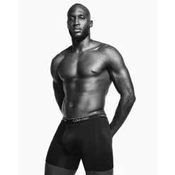 Coupon 🔔 Calvin Klein Microfiber Stretch Wicking Boxer Briefs, Pack Of 3 Black 👏 -Outlet Calvin Klein Store unnamed file 66