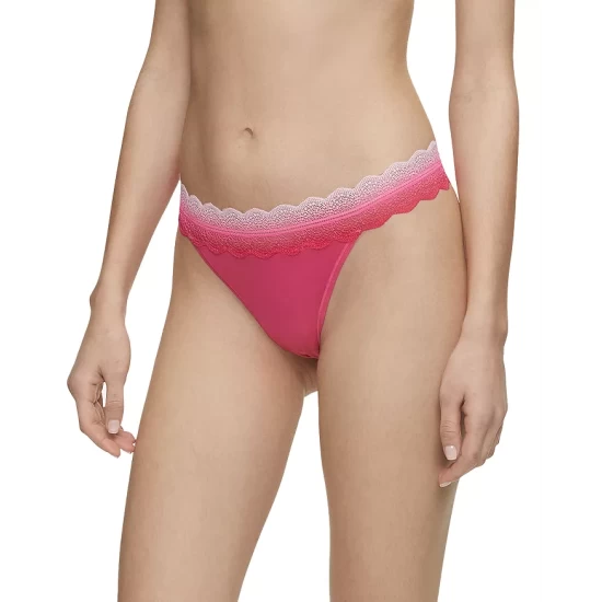 Brand new ⭐ Calvin Klein Lace Trim Thong Vermillion Brown 😉 4 Brand new ⭐ Calvin Klein Lace Trim Thong Vermillion Brown 😉 - Image 4