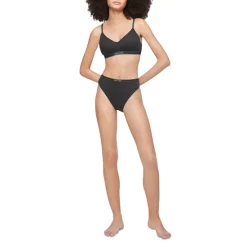 Best deal 🎁 Calvin Klein Pure Ribbed Lightly Lined Bralette Black 🔔 -Outlet Calvin Klein Store unnamed file 750