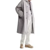 Flash Sale 🤩 Calvin Klein Standards Bonded Cotton Mac 🧥 Coat Gray Dawn 🛒
