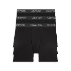 Best Sale 🛒 Calvin Klein Cotton Blend Boxer Briefs, Pack Of 3 Gray/black/blue 💯
