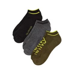 Buy 🛒 Calvin Klein Terry No Show 🧦 Socks, Pack Of 3 Green/gray/black 🛒