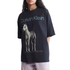 Deals ❤️ Calvin Klein Standards Dark Horse Graphic Tee Black Beau 👍