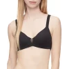 Hot Sale 👏 Calvin Klein Wireless Lightly Lined Demi Bra Cedar ⌛