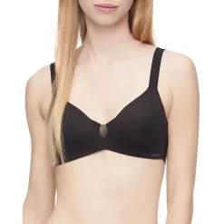Hot Sale 👏 Calvin Klein Wireless Lightly Lined Demi Bra Cedar ⌛