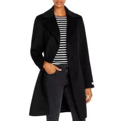 Hot Sale 👏 Calvin Klein Mid-Length 🧥 Coat Black 😀