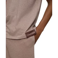 Hot Sale ⌛ Calvin Klein Cotton Blend Solid Sleep Tee Umber Heather 🧨 -Outlet Calvin Klein Store unnamed file 929