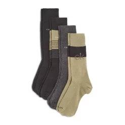 Wholesale 😀 Calvin Klein Combed Cotton Crew 🧦 Socks, Pack Of 4 Kalamata ⌛