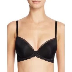 Promo 🛒 Calvin Klein Seductive Comfort Lace Demi Lift Convertible Bra Black 👍