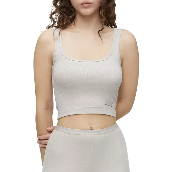 Top 10 🔔 Calvin Klein Pure Ribbed Cropped Tank Ocean Storm 😍 1 Top 10 🔔 Calvin Klein Pure Ribbed Cropped Tank Ocean Storm 😍